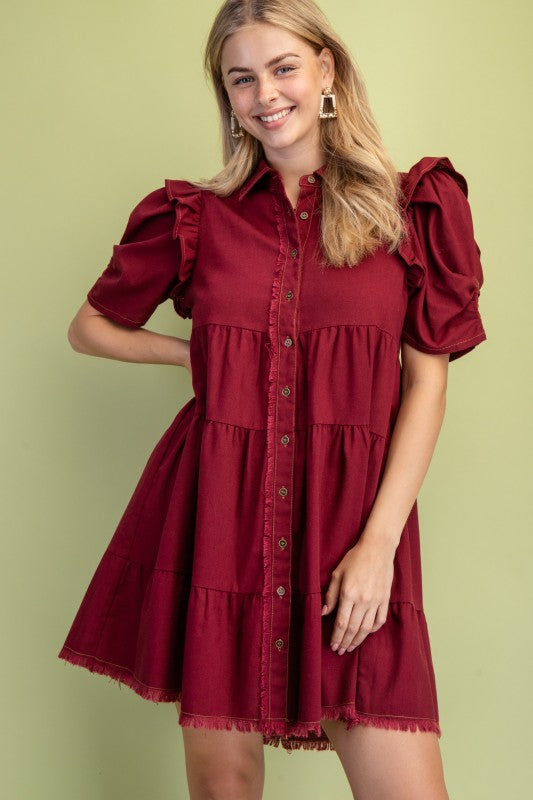 The Gigi Dress-Burgundy