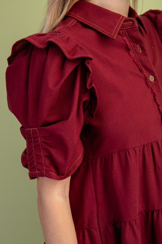 The Gigi Dress-Burgundy