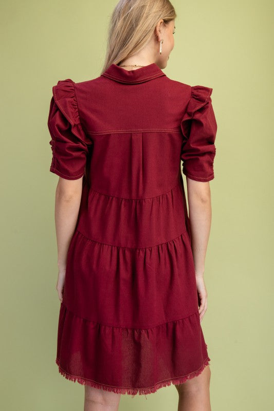 The Gigi Dress-Burgundy