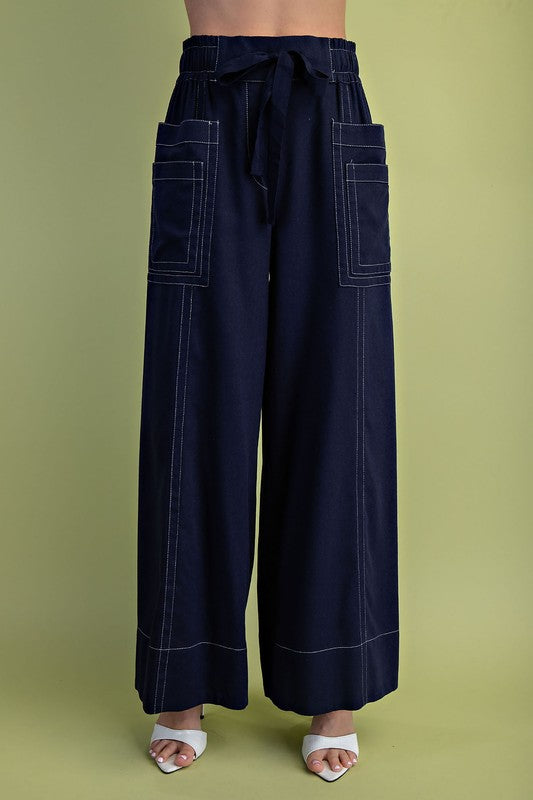 Wide Leg Linen Pants