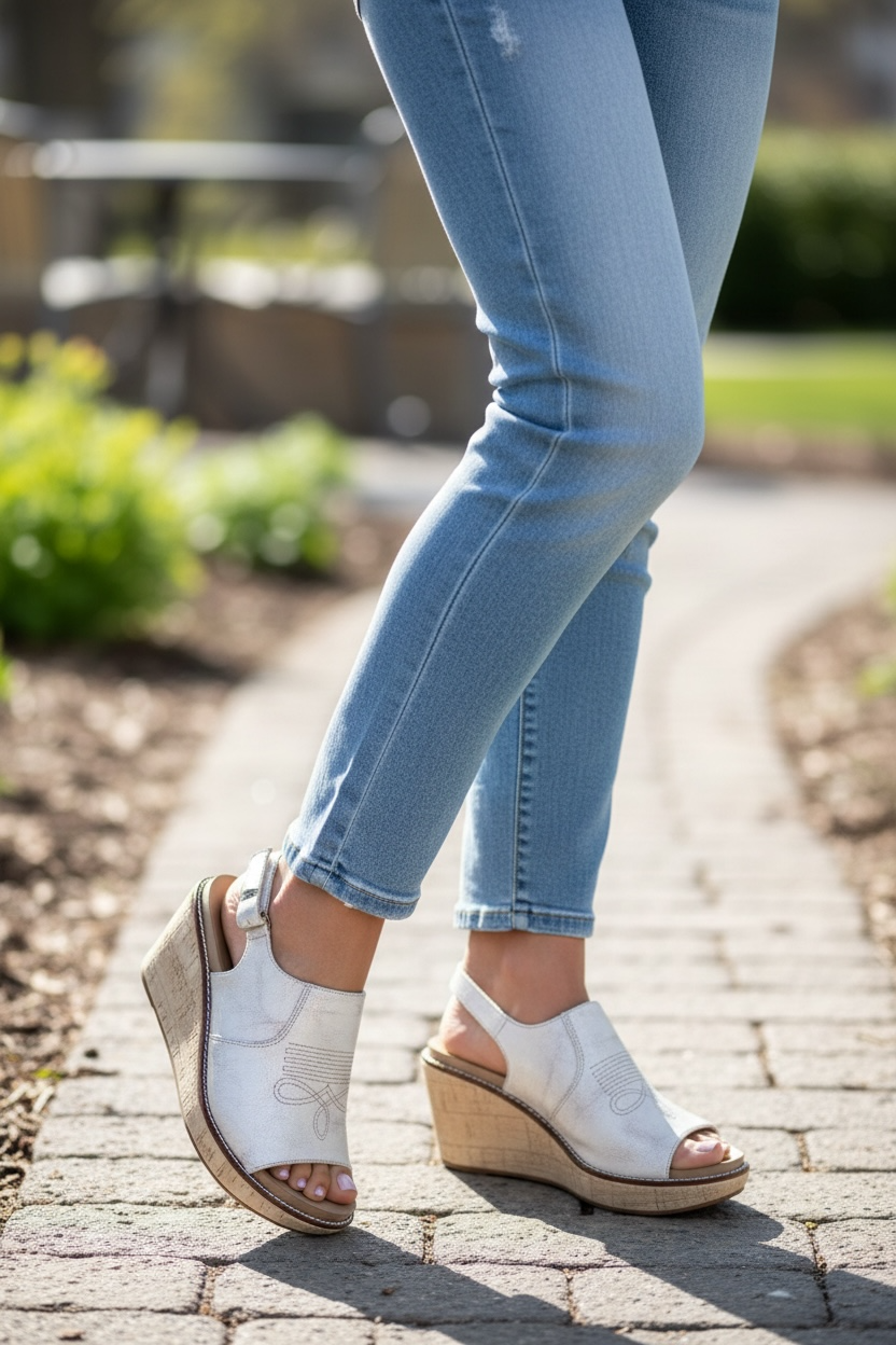 Corkys-Most Wanted Cream Wedge