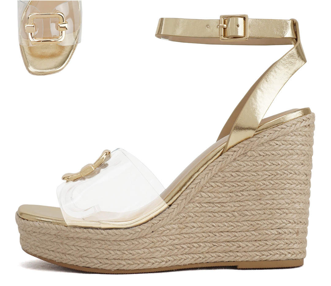 Soda Notice Gold Espadrille Wedges - Twisted Sisters Shoetique