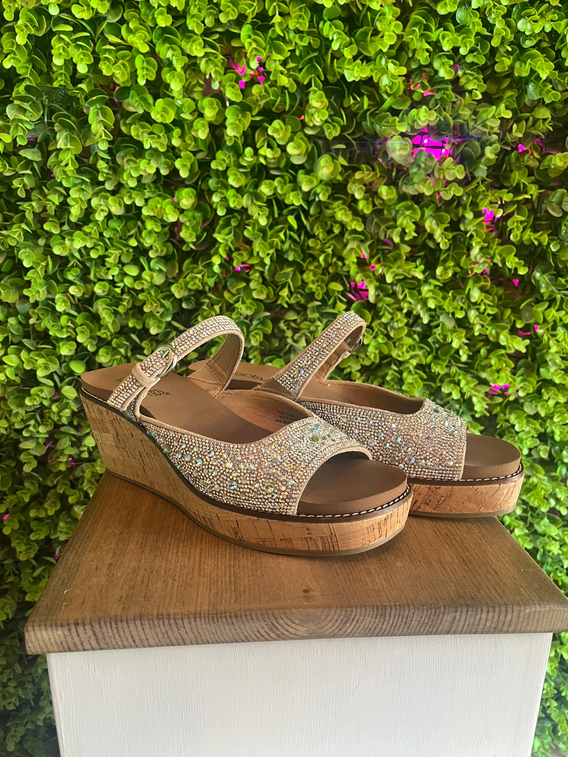 Corkys Treat Yourself Rhinestone Wedge Sandals - Twisted Sisters Shoetique
