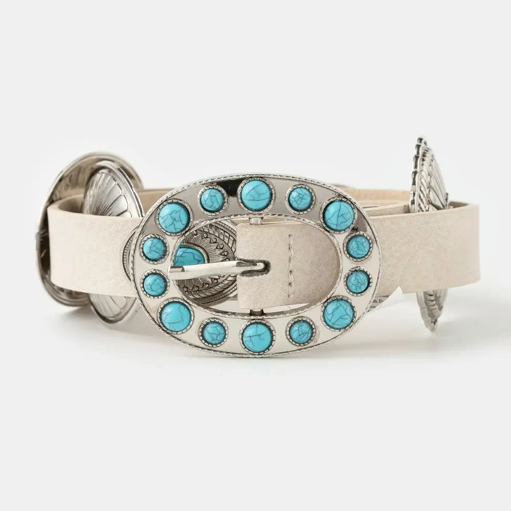 Turquoise Concho Western Belt