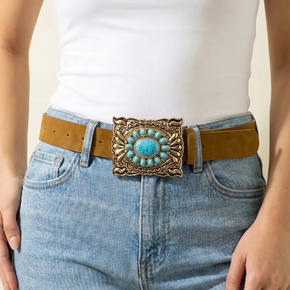 Desert Heirloom Turquoise Buckle Belt