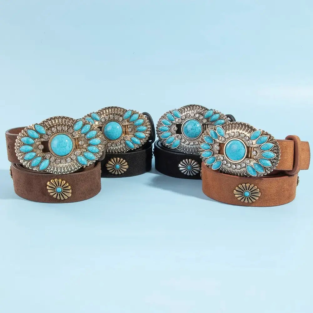 Sundown Turquoise Concho Belt