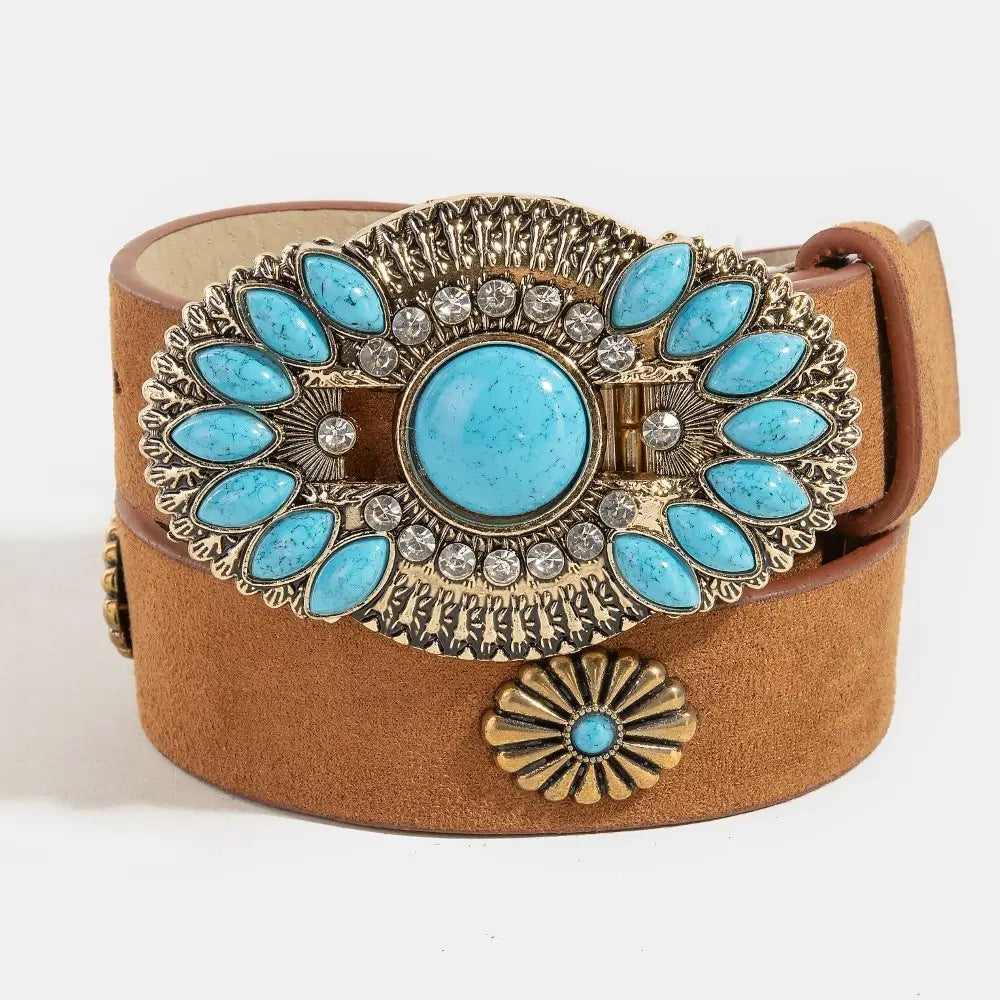 Sundown Turquoise Concho Belt