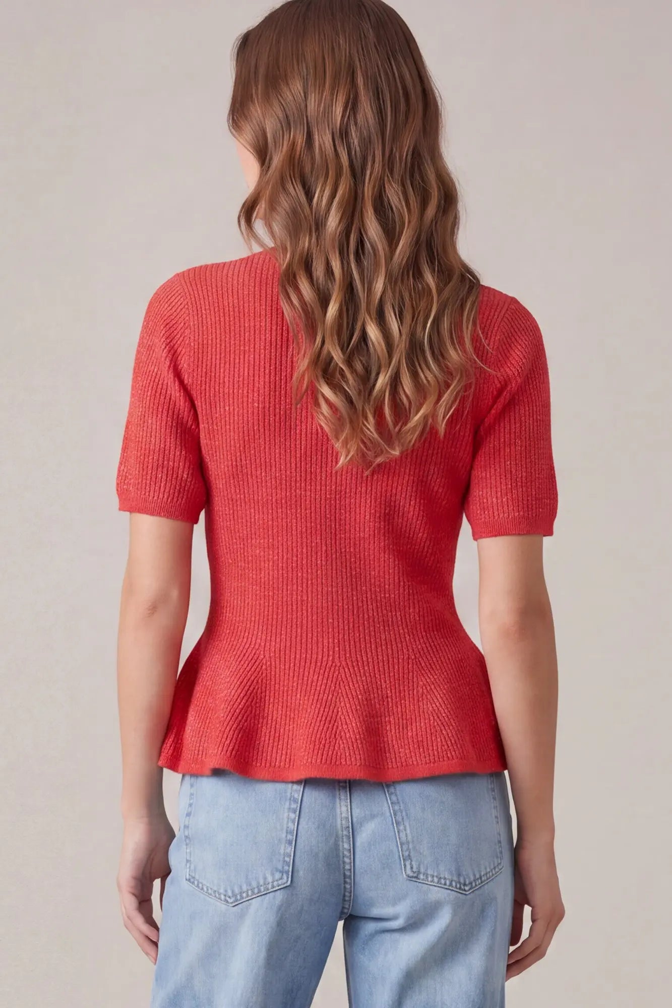 Main Squeeze Peplum Sweater Top