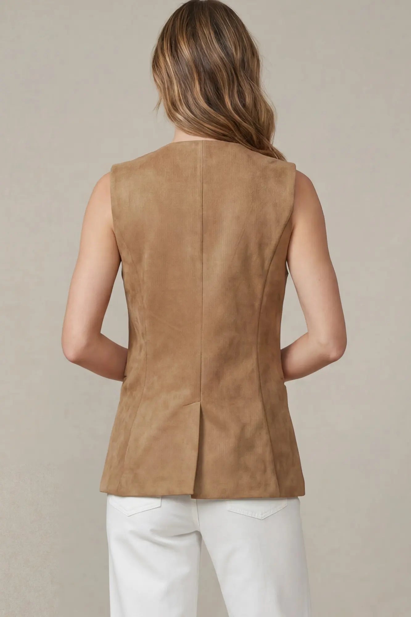 Saddle Up Faux Suede Button-Down Vest