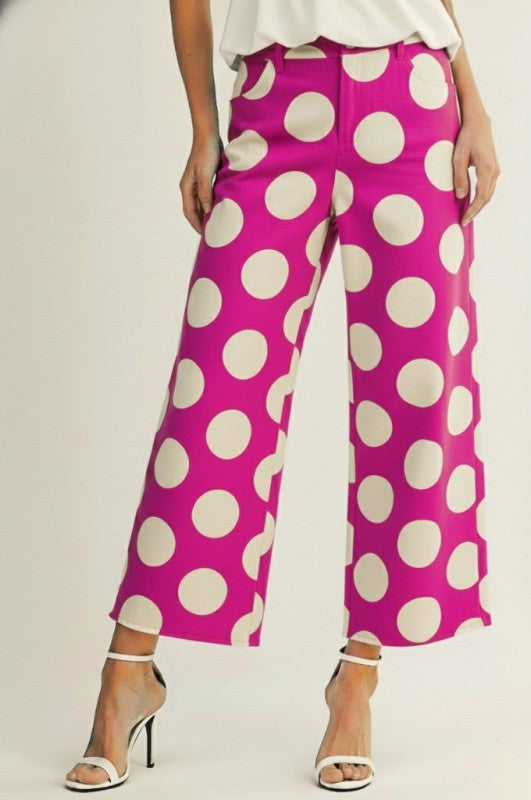 Fuchsia Trouser Pants - Twisted Sisters Shoetique