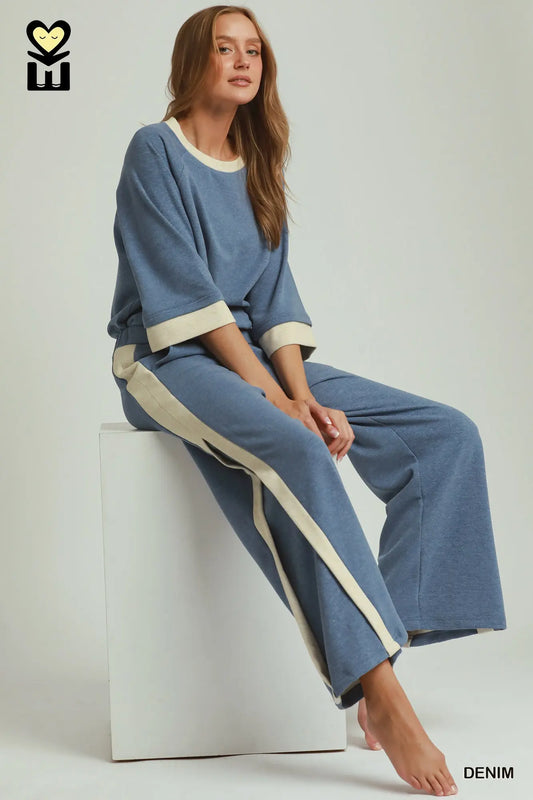 Cloud Nine DreamPlush Wide Leg Pants – Denim