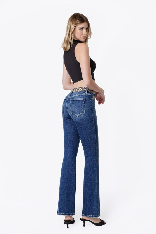 Leopard Edge High Rise Bootcut Jeans