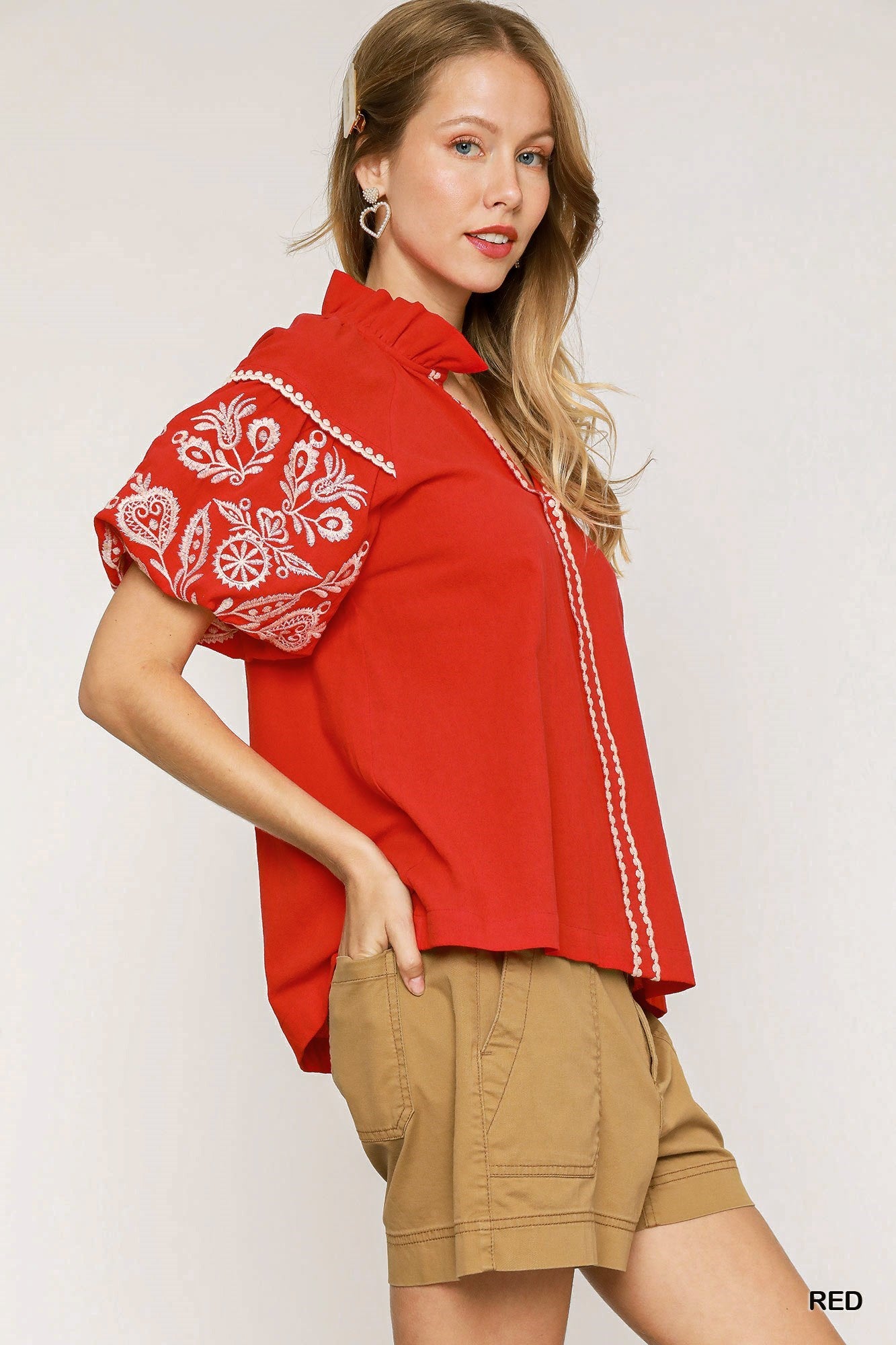 Fiesta Red Blouse