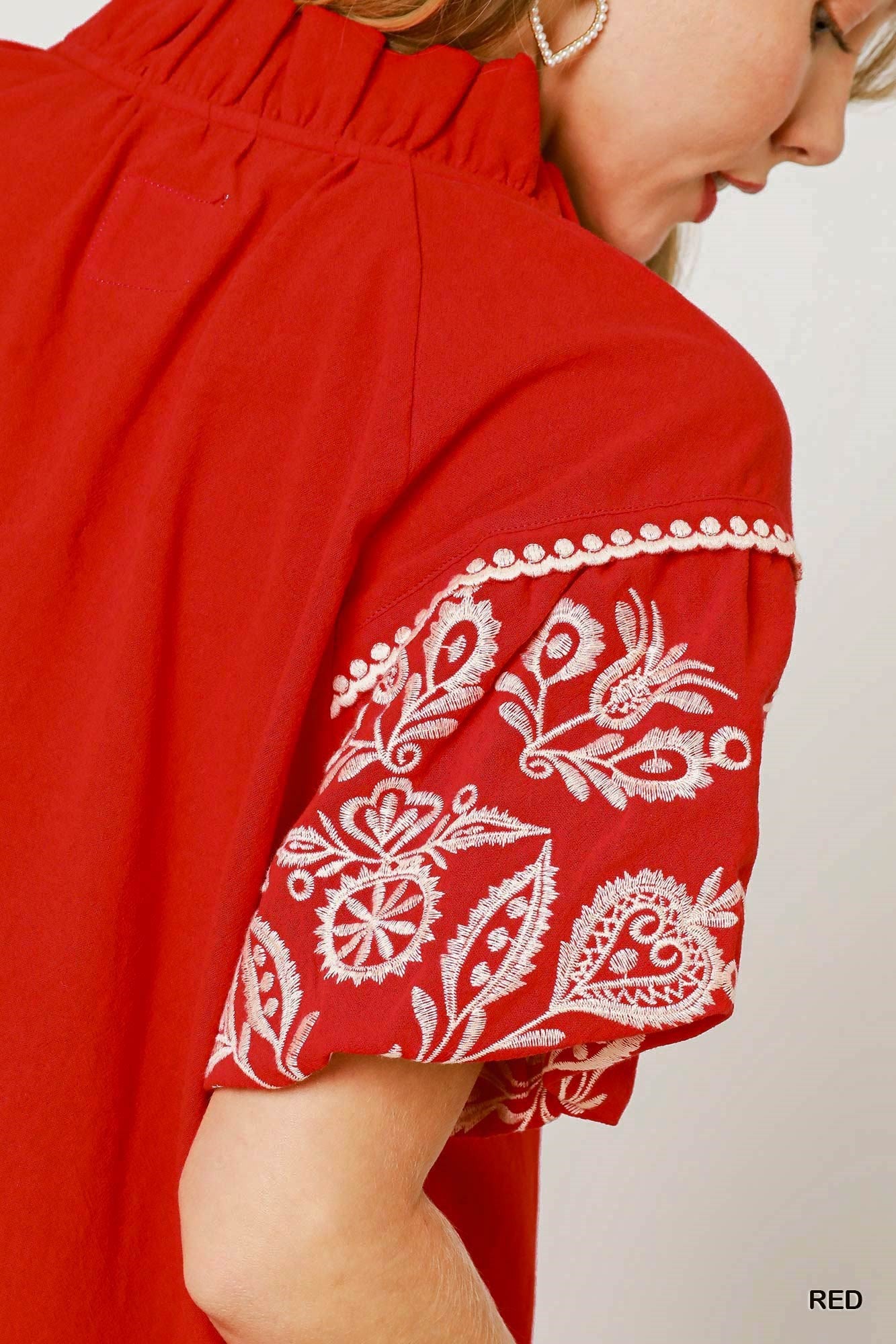 Fiesta Red Blouse