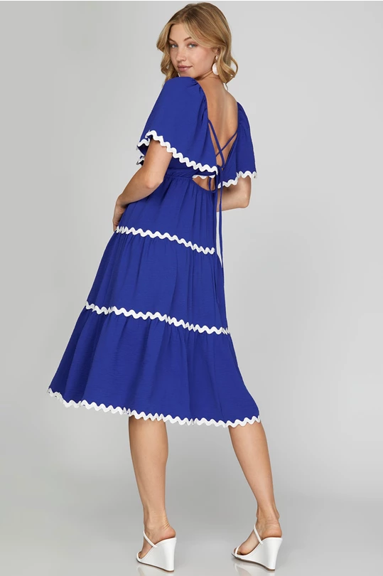 Royal Ric Rac Dress