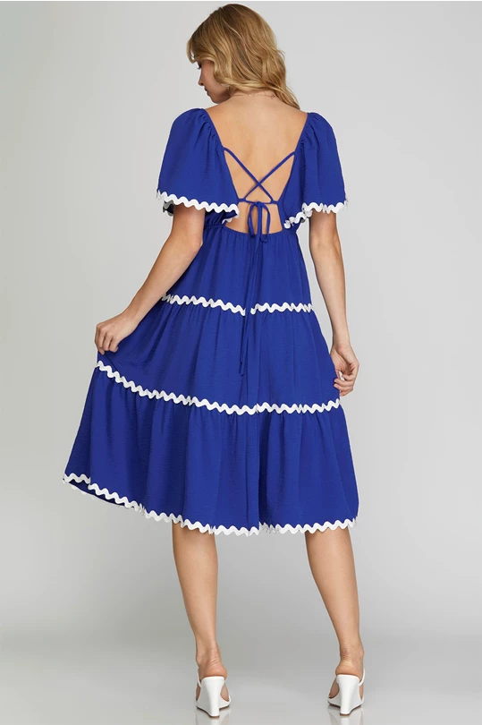 Royal Ric Rac Dress