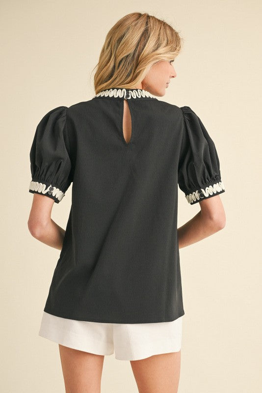 Swirl Trim Top