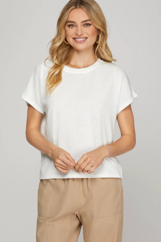Everyday Ease Drop Sleeve Knit Top