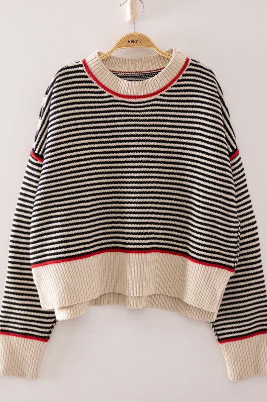 The Piper Striped Knit Sweater
