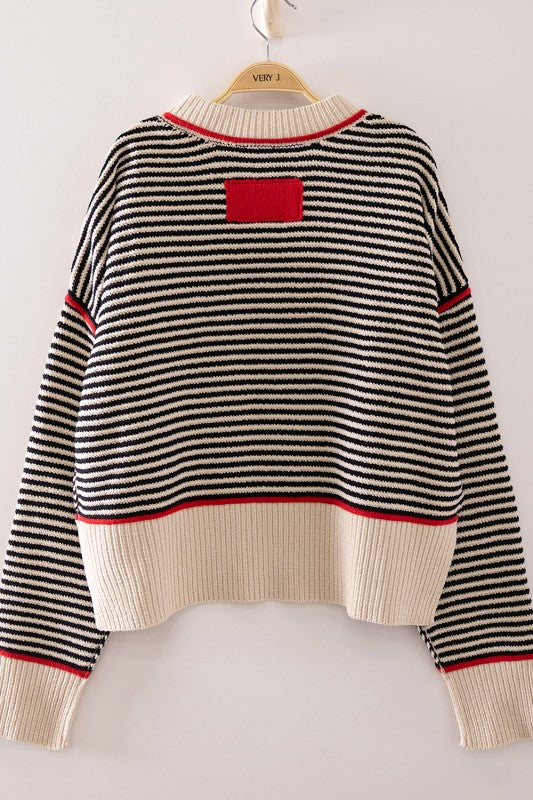 The Piper Striped Knit Sweater