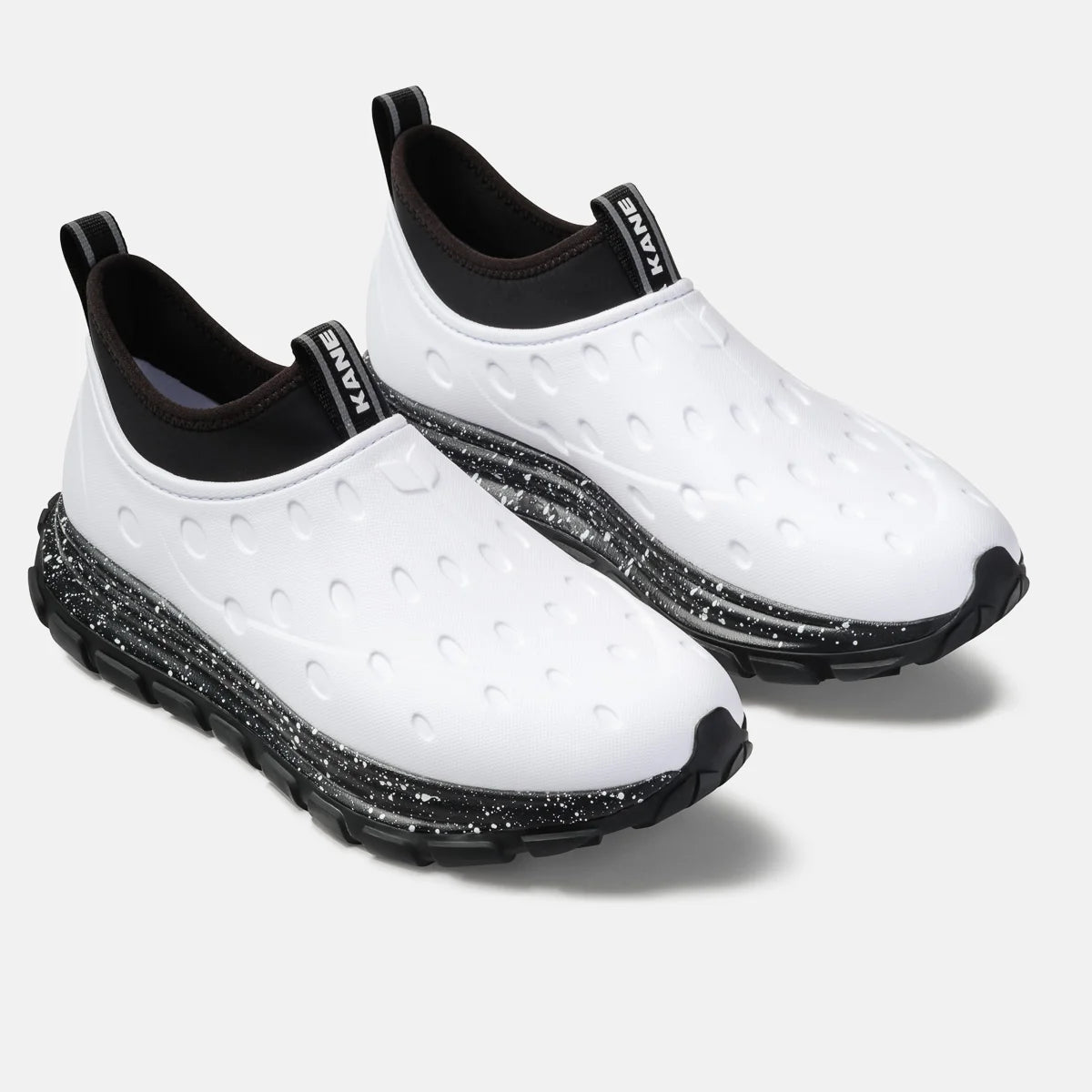 KANE Revive AC – White & Black All-Conditions Recovery Shoes