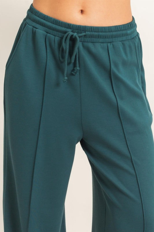 The On Repeat Wide Leg Pants – Deep Green