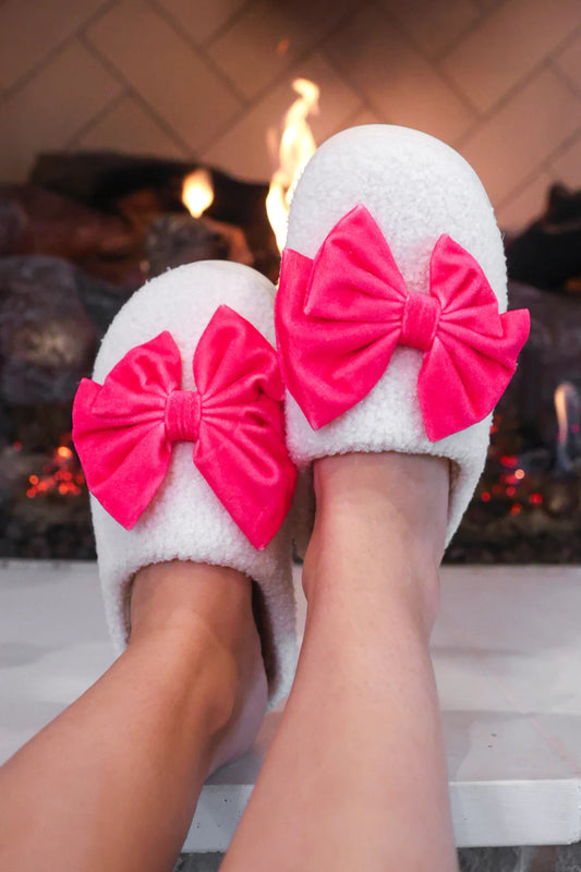 Cozy Up Bow Slippers