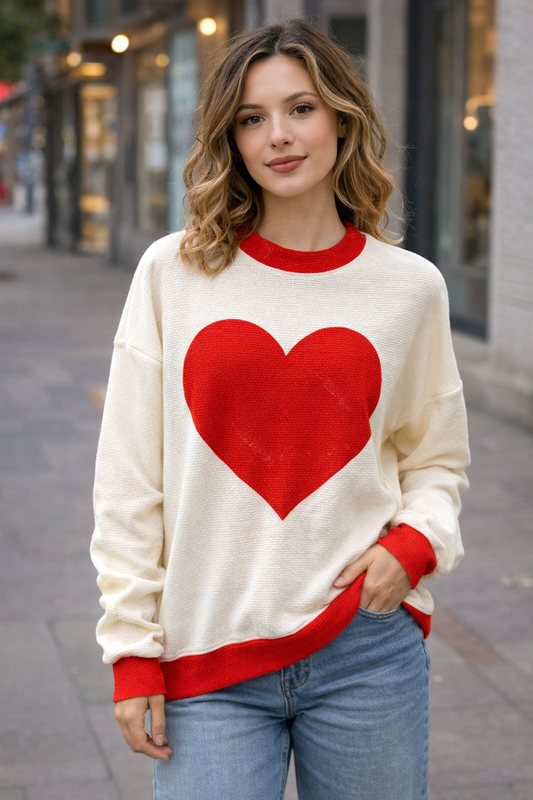 Long sleeve heart ringer tee 