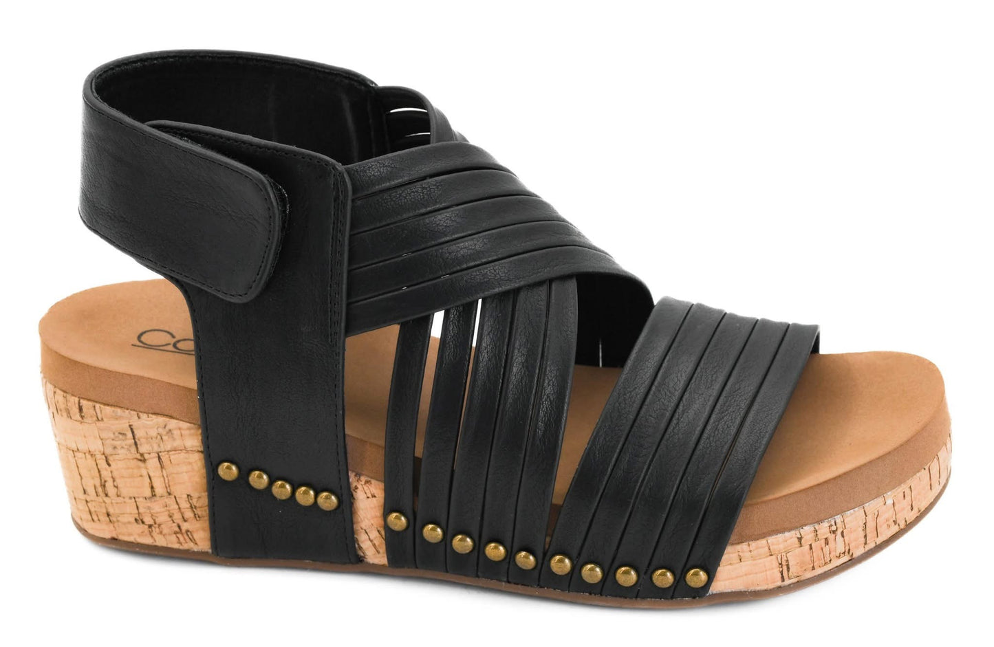 Corkys-Good for You Wedges-Black - Twisted Sisters Shoetique
