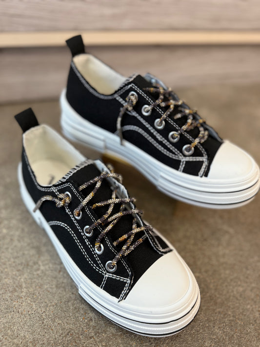 Aman-Leopard Lace Sneakers