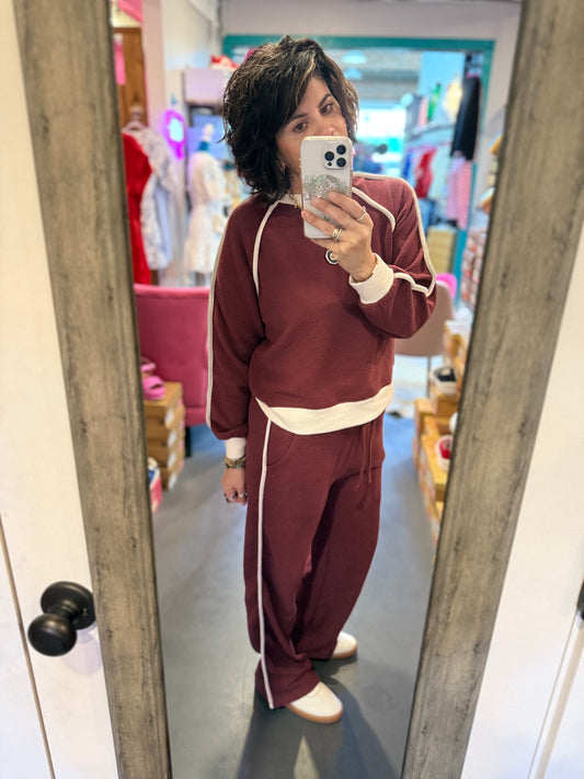 Contrast Trim Pants