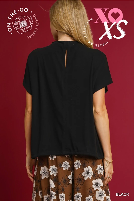 Keyhole Drawstring Tee