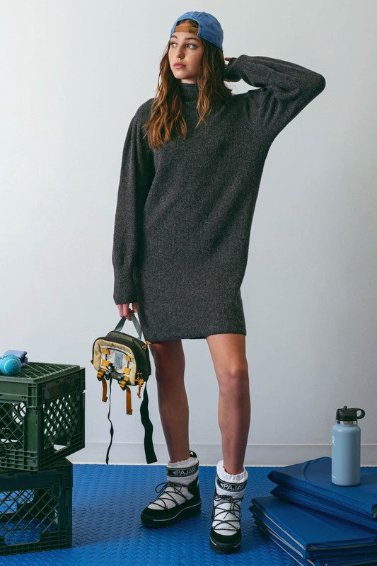 Charcoal Sweater Dress