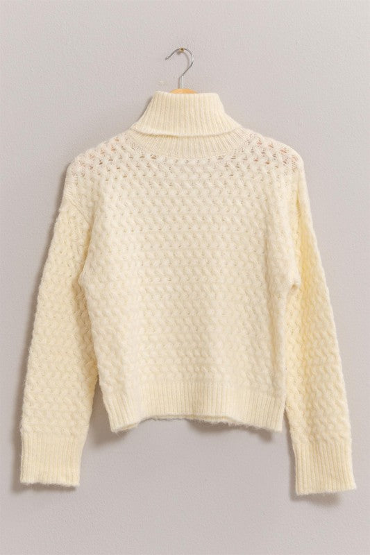 Cream Knit Turtleneck