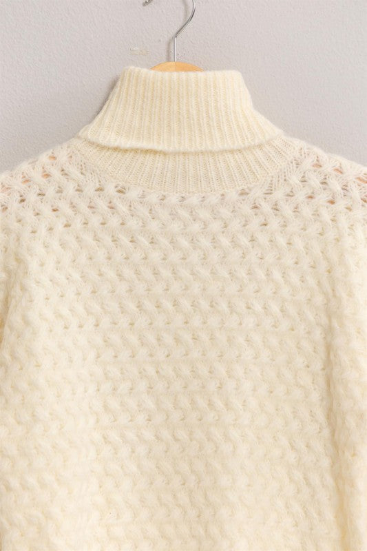 Cream Knit Turtleneck