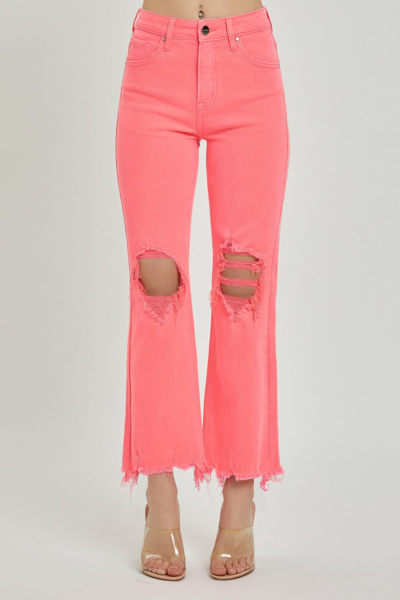 Coral Crop Jeans