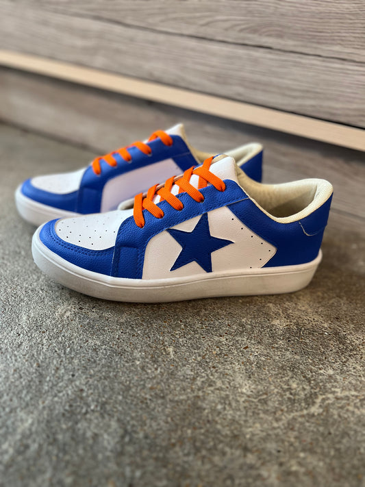 Blue/Orange Sneakers
