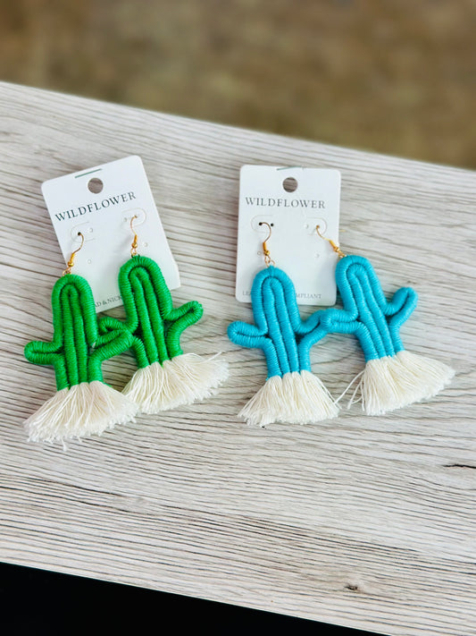 Cactus Thread Earrings