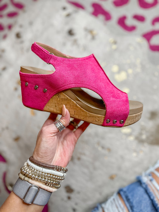 Fuchsia Carly Wedges