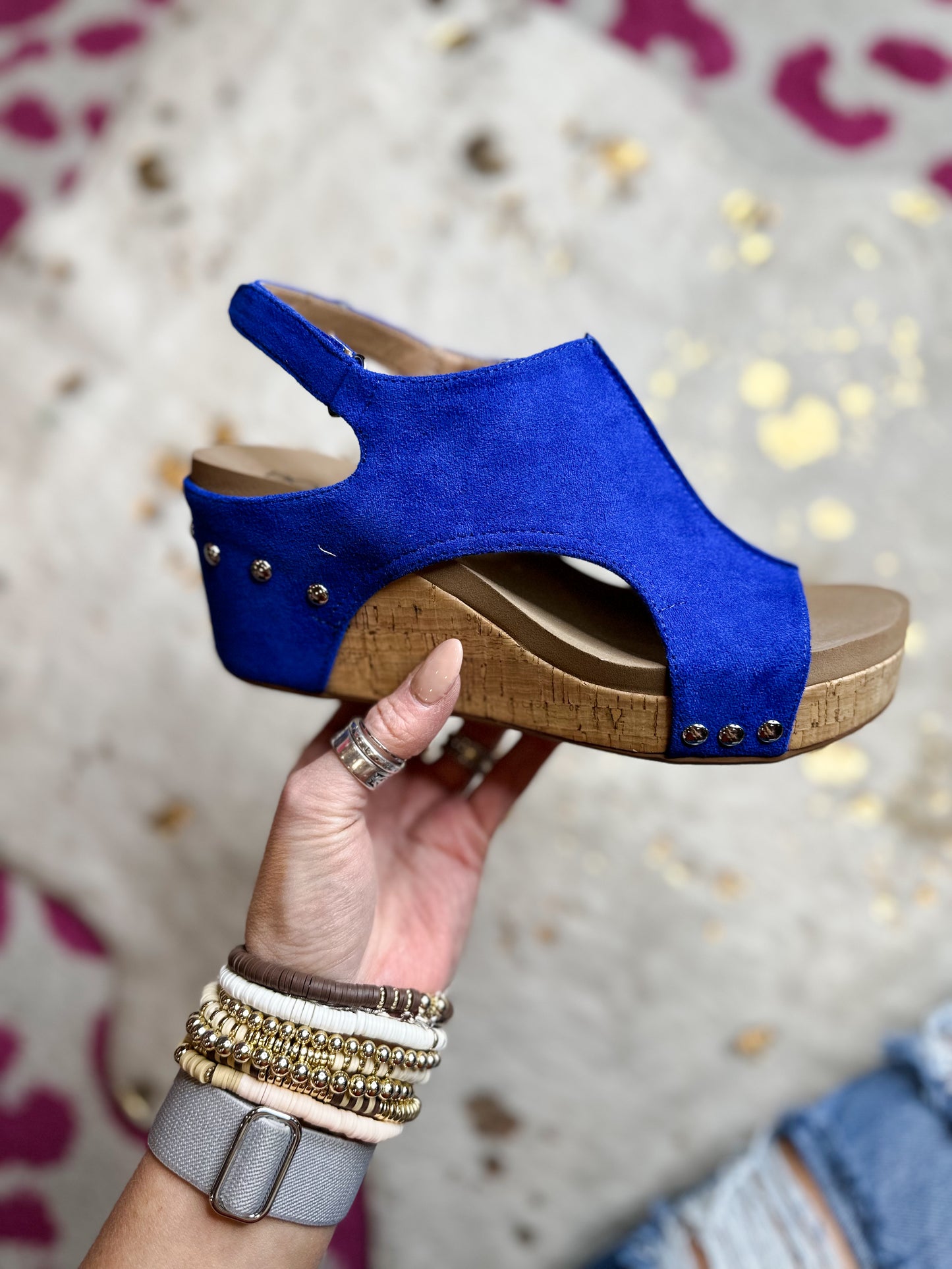 Electric Blue Wedges