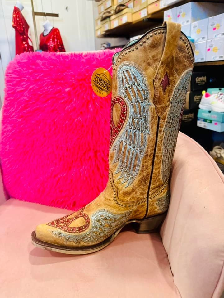 Hearts and Wings Corral Boots