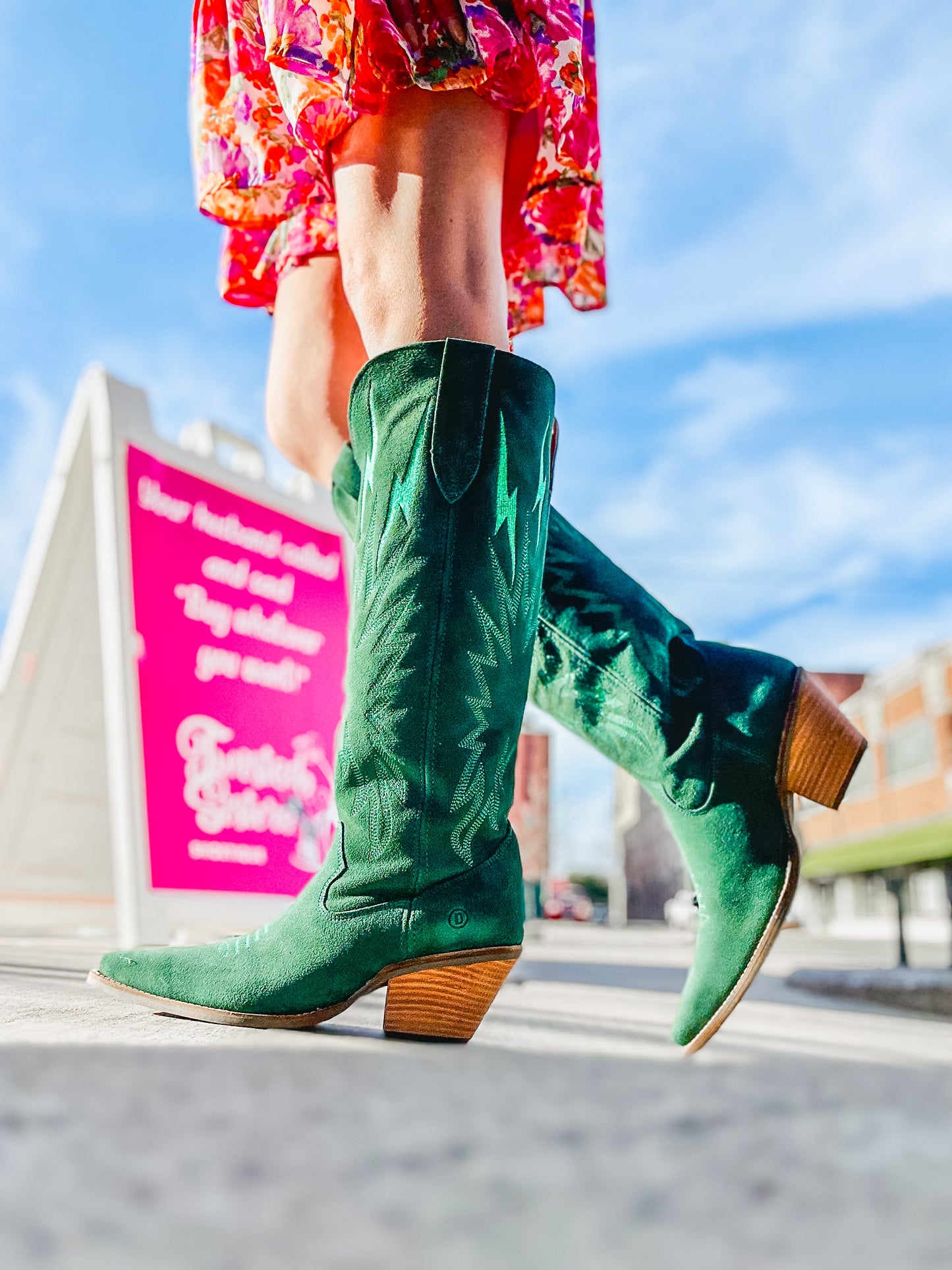 Dingo Leather Suede Thunder Road Western Boots