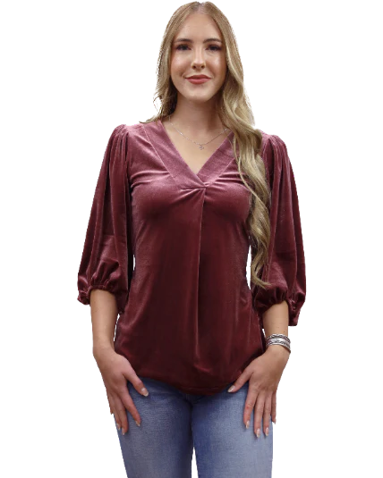 The Rosalie Velvet Blouse