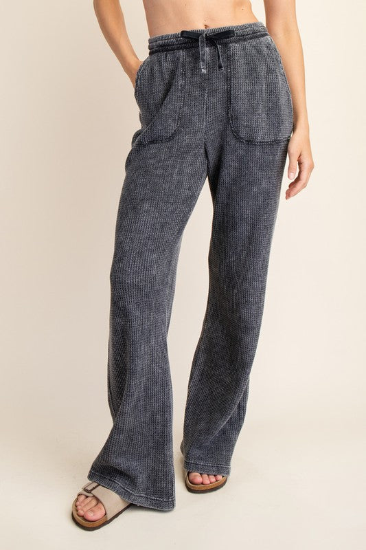 Mineral Wash Waffle Pants