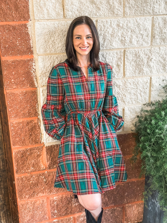 Green Plaid Dress