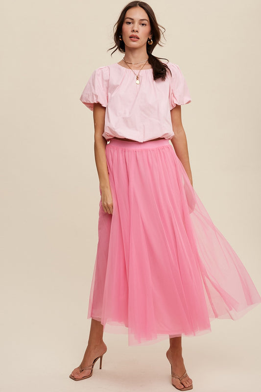 Bright Pink Tulle Skirt