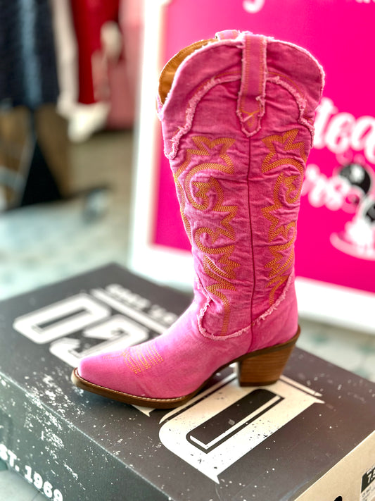 Texas Tornado Boots-Pink