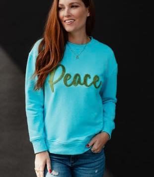 Blue Peace Sweater