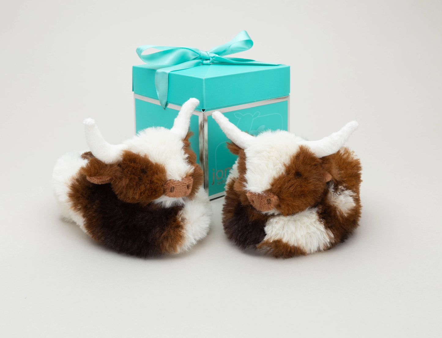 Kids-Longhorn Plush Slippers