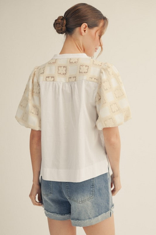 Dressy boutique lace top
